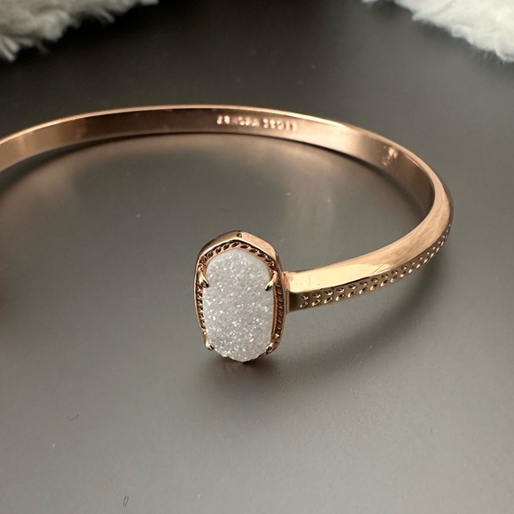 Kendra Scott Elton Rose Gold Cuff Bracelet in Iridescent Drusy - Picture 5 of 5